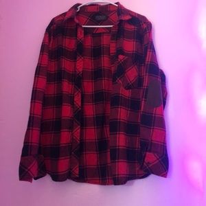Cute lumberjack red and black button down
